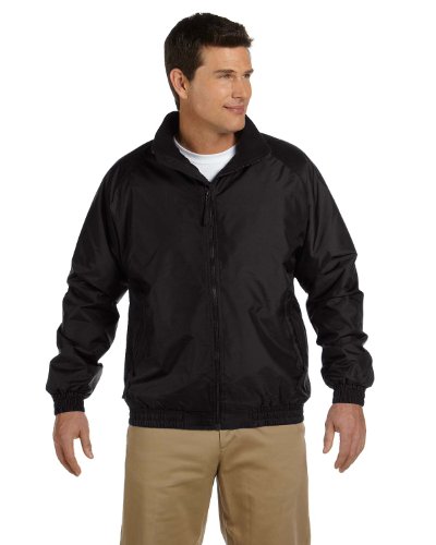 M740 Fleece Lined Nylon Jacket Black/Black X-Large