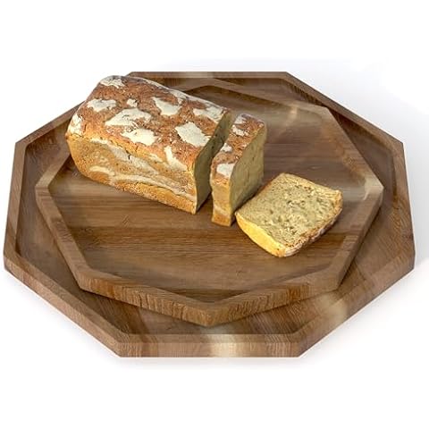 IURRDOP Natural Acacia Wooden Serving Platters Cover