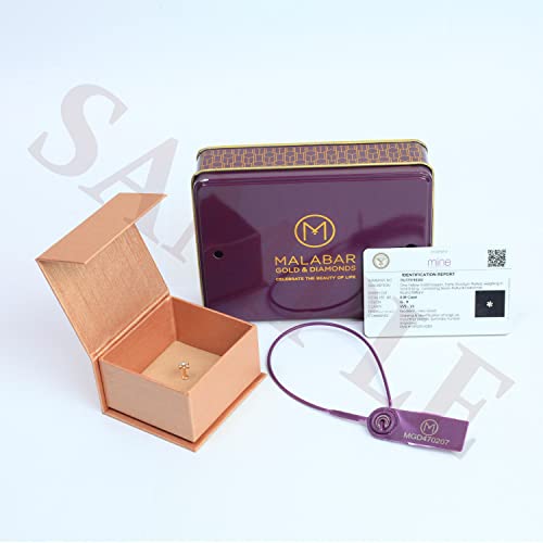 Malabar Gold & Diamonds Yellow Gold Nose Pin for Women 22 k | 22k BIS Hallmark (916) Nose Stud for Women and Girls with Piercing - Image 7