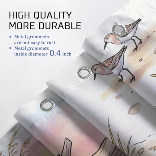 Rideau de douche imperméable extra large 274 x 183 polyester oiseaux - 8