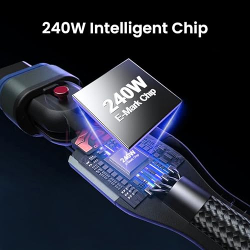 Image of Verilux 240W USB C Cable Flexible Magnetic Type C Connector Design Fast Charging C Male to C Male Cable Support Data Transfer Universal 5.9ft USB Cable for Phone, Tablet