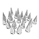33 Mm X 4 3/4 Spike Lug Nut Covers, ABS -Chrom -Kunststofffaden auf Stachelbahnen Nusskappen für Semi -LKWs, Pack von 20 (20PCS)