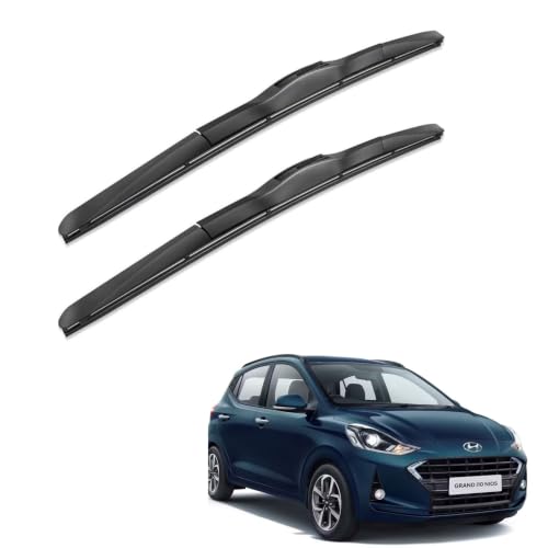Image of Oshotto Frameless (O.E.M Type) Wiper Blades Compatible with Hyundai Grand i10 Nios (24 inch / 16 inch)