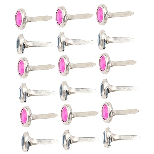 jojofuny 100pcs Mini Round Brads for Crafting Scrapbooking DIY Projects Durable Metal Fasteners Random Pastel Colors for Holding Photos Ribbons Random Color