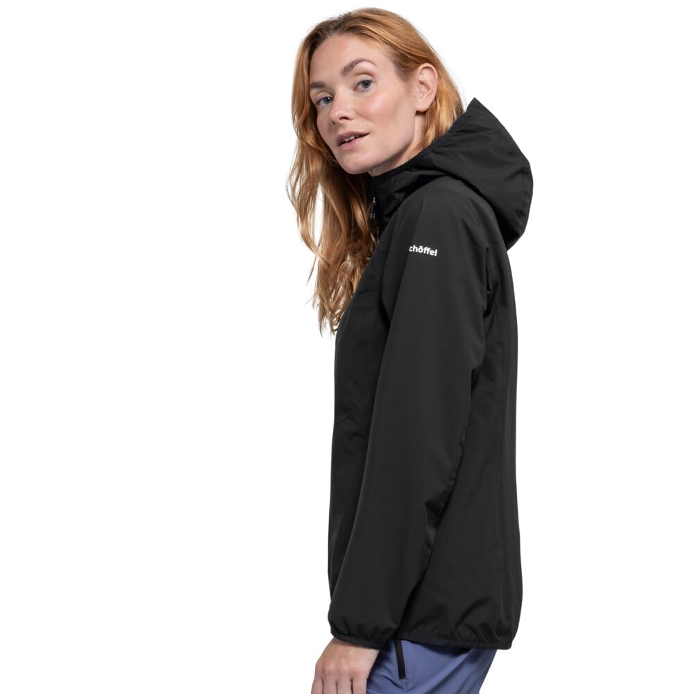 Schöffel Damen Jacket Style Migandi WMS, Allwetterjacke mit 2-Wege-Stretch, mit verstellbarer Kapuze, wasserdicht und atmungsaktiv