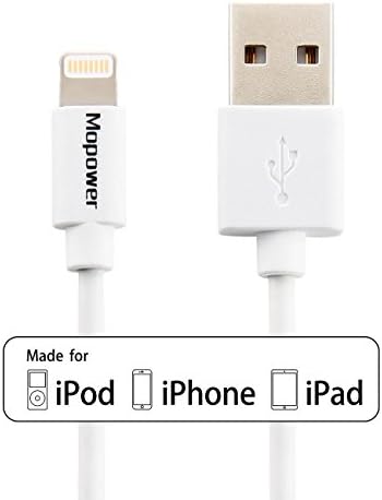 iPhone charger,[Apple MFi Certified] Mopower 3ft 8Pin Lightning Cable Cord for iPhone 6s Plus 6s 6 Plus 6 5s SE,iPad Pro,iPad Air 2, iPad mini 4 3,iPod touch 5th gen, iPod nano 7th gen White (1-PACK)
