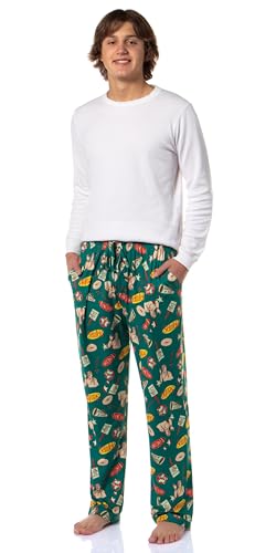 INTIMO Seinfeld Men's Christmas Tossed Print Sleep Pajama Pants for Adults2
