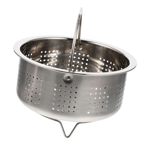 ERINGOGO ステンレス製蒸し器 ラウンド型 蒸しバスケット 鍋用インサート 多機能フードスチーマー 炊飯器対応 丸型蒸かし器 水切り均等配置 軽量コンパクト設計