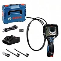 Bosch Professional Inspektionskamera GIC 12V-5-27 C (Kabellänge: 150 cm, Ausrichtungsfunktion AutoUp, hochauflösende Anzeige: 5”-Bildschirm, 1280x720 Pixel, in L-BOXX)