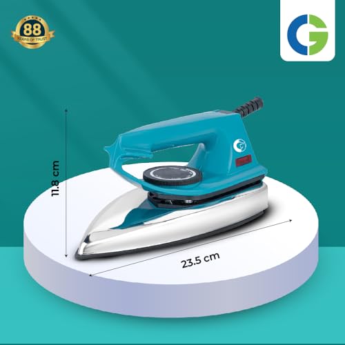 Image of CG -IRDI1000 Light Weight Dry Iron 1000 W with Anti-Bacterial Non-stick German Coated Soleplate, 180 degree Flexi Cord, BIS Certified 2 Yr Replacement Manufacturer Warranty