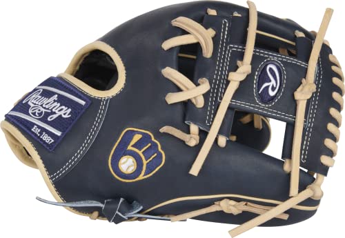 Rawlings | HEART OF THE HIDE MLB Team Logo Glove | Milwaukee Brewers | 11.5" - Pro I-Web