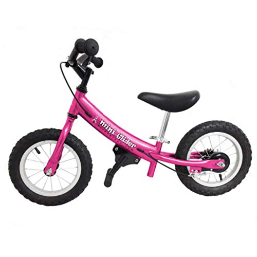 Mini Glider Kids Balance Bike with Patented Slow Speed Geometry (Pink)