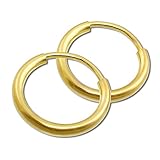 ca. 13mm GoldDream Gold Ohrring Creolen 13mm Simply Echtschmuck 333 Gelbgold GDO00013Y