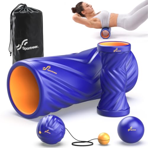 Sportneer 4 in 1 Pilates Foam Roller Kit