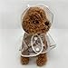 Regenjacke Hund,transparent PVC Hunderegenmantel,Regenmantel Hund Haustier-Regenmantel mit Kapuze,leicht Regenmantel,für kleine, mittelgroße Hunde,Zurück lange 36cm