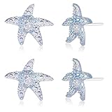 KMEOSCH - Pendientes de plástico, 2 pares de aretes hipoalergénicos de plástico para orejas sensibles en oro, rosa y azul, ligeros, modernos y listos para regalo, S, Resina y silicona acrílica, Sin