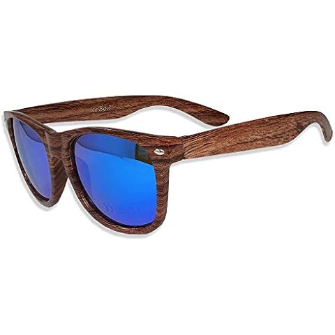 iceBoo Wood grain frame glasses Sunglasses Mens Womens (B7001) Cover