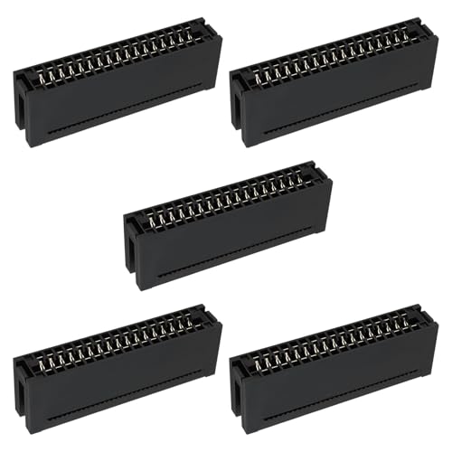ECSiNG 5 Piezas Conector de Borde de Tarjeta IDC de 34 Pines Paso de 2,54 Mm Conector IDC Hembra Conector de Cabezal IDC de 2 X 17 Pines para Cables Planos de Cinta con Espaciado de 1,27 Mm