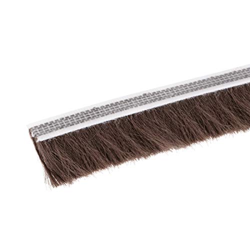 Uxcell Brush Weather Stripping, Adhesive Felt Door Seal Strip Pile Weatherstrip Door Sweep Brush For Door Window 590.6Inch L X 0.9Inch W(15000Mm X 23Mm) Brown #TOP2