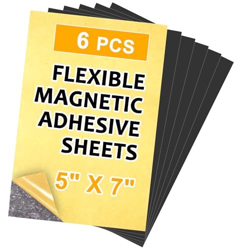 Towjug Flexible Magnet Adhesive Sheets 5 x 7 6 PCS Magnetic Paper for Postcards Photos Display