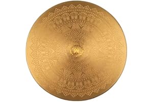 Indian Spice Rack: Authentic Brass Mandala Art Spice Container