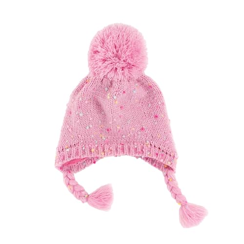 Girls Pink Winter Hat Set with Scarf2