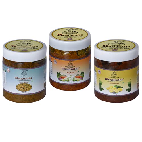 Bhagirathi Combo Pack Of Homemade Tenti (ker sangri), Mix Veg and Lemon Hing Pickle/Achar (500g) 3