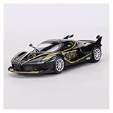 BXJUCBHDO Modelos a Escala 1:64 For Ferrari Fxxk NO.44 Aleación Diecast Superdeportivo Modelo Coche Simulación Adorno Estático Clásico Réplica vehículos de Motor(Black)