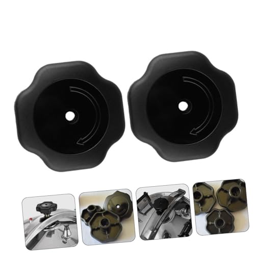 4 perillas de repuesto para olla a presión, resistentes a altas temperaturas, de plástico negro, diseño cómodo y seguro para cocinar miniatura 6