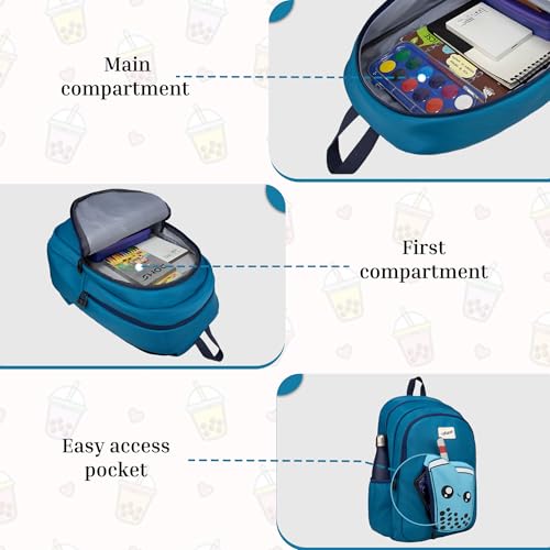 Image of F Gear Cocoa 23L Backpack|Soft Touch|Colourful & attractive theme brings a fun space-inspired look|with two Spacious Compartments,1 Front Pocket & Water Bottle Holder