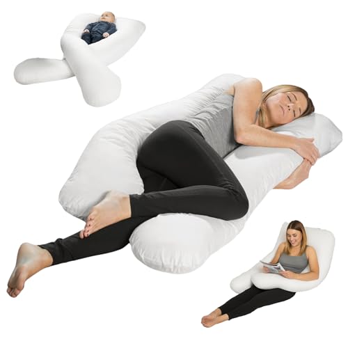 sleepling Schwangerschaftskissen Seitenschläferkissen, Bodypillow U-Form Kissen Bezug 100%...