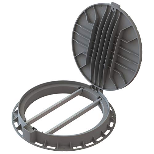 Vodaland Plastic Manhole Cover with Bolted Down Removable Lid Reinforced Steel for Durability Color Option (Grey) by Standartpark - Used condition - Image 2