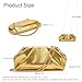 Clutch Purses for Women – Elegant Pleated Soft PU Leather Evening Bag with Detachable Chain, Ideal for Weddings & Parties (Gold)