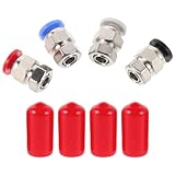 SEWACC 2 Satz Ptfe Schlauchverbinder Pc4 m6 4x2,5mm für 3d drucker Filamenttrockner Pneumatischer Zufuhranschluss Kompatibel mit Extruder Zubehör