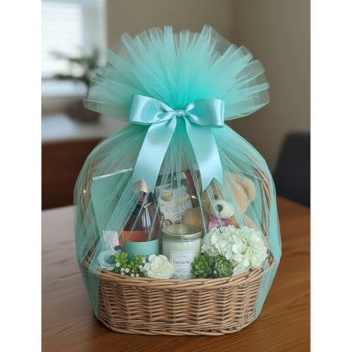 Image of SATYAM KRAFT 10 Meter Multipurpose Net Fabric Soft Cloth Roll | Wedding, Valentine & Party Decoration Items, Birthday, Anniversary | Stage, Tent, Backdrop, Mandap Festive, Event Decor Net (Blue)