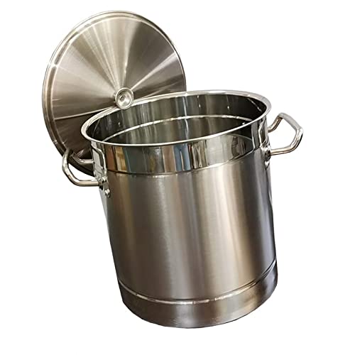 IBOWZ Olla de Acero Inoxidable, Batería de Cocina 304 Pulida a Espejo: Gran Capacidad, Duradera