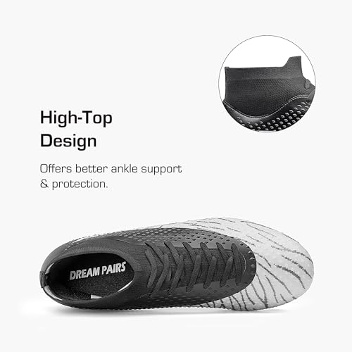DREAM PAIRS Men's Firm Ground Soccer Cleats High-top Football Cleats FG/AG Professional Training Outdoor Lightweight Soccer Shoes2