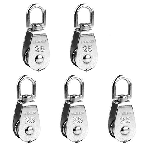 Starvast M25 Riemenscheibe einfach aus 304 Edelstahl – M25 Umlenkrolle – Tragkraft 150 kg – Silber