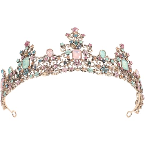 Tocado de aleación ARTIBETTER con cristales de colores, alta joyería para novias selectas