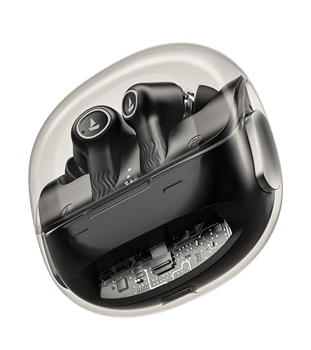 boAt Nirvana Crystl (2025 Launch), Transparent Case,Spatial Audio, ANC(~32dB), 100Hrs Battery,4Mics...