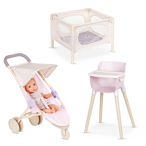 LullaBaby - Baby Puppe & Kinderzimmer-Spielset - 36 cm Realistische...