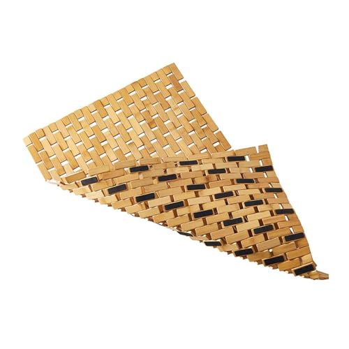 Fenteer Alfombra de Bambú Antideslizante, Diseñada para Uso en Bañeras Y Zonas Húmedas, S