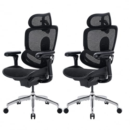 Image of SIHOO Doro C300 Pro V2 Ergonomic Office Chair, Full-Body Adaptive Support, 8D Armrests & Breathable Mesh, Comfy High Back Computer Desk Chair for Long Hours, 135 Recline, 2 Packs, Black