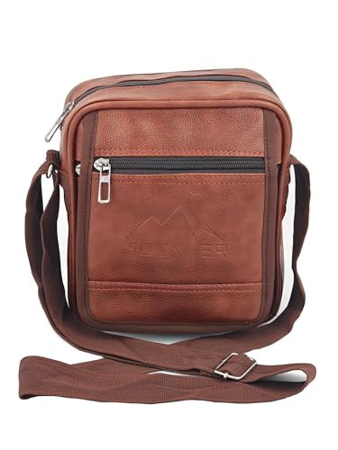 Image of Stylish PU-Leather Sling Cross Body Travel Office Messenger One Side Shoulder Bag for Men, Women & Boy