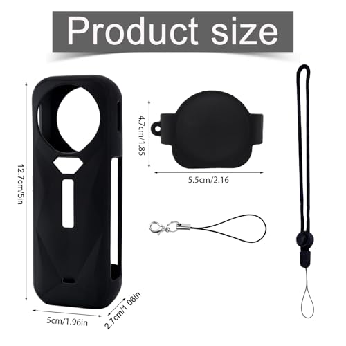 Image of 4Pcs Silicone Skin Cover for Action Camera, Anti-Scratch Protective Soft Silicone Cover, Lightweight Case for Action Camera,Compatible with Insta 360 X5