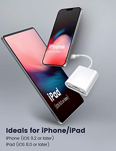 ChiaoPio Leitor de cartão SD para iPhone iPad, Câmera de jogos Deer Trail Leitor de cartão microSD L