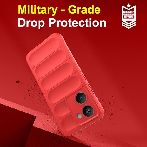 Image of amazon basics Back Case Cover for Realme P3 Ultra 5G | Compatible for Realme P3 Ultra 5G Back Cover | Liquid Silicon Magic Case with Camera Protection | Red