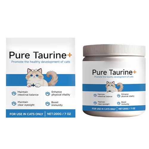 Taurina Pura, Con Supporto Nutrizionale Quotidiano, 200G, Integratori Di Taurina Per Animali Domestici, Nutrizione Quotidiana Per Alimenti Per Gatti, Delicato E Appetibile, Per Tutte Le Razze Ed Età