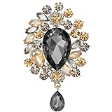 Cómodo de llevar: la parte posterior del broche de cristal tiene un diseño suave que no rayará tu ropa. La hebilla es moderadamente apretada y fácil de poner y quitar, lo que le brinda una experiencia hermosa y cómoda.