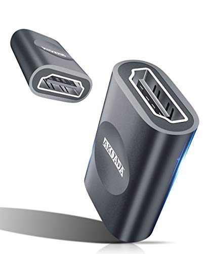 AkoaDa HDMI-koppeling HDMI-bus naar HDMI-bus HDMI verlengstuk connector 3D 4K - grijs (2 stuks)